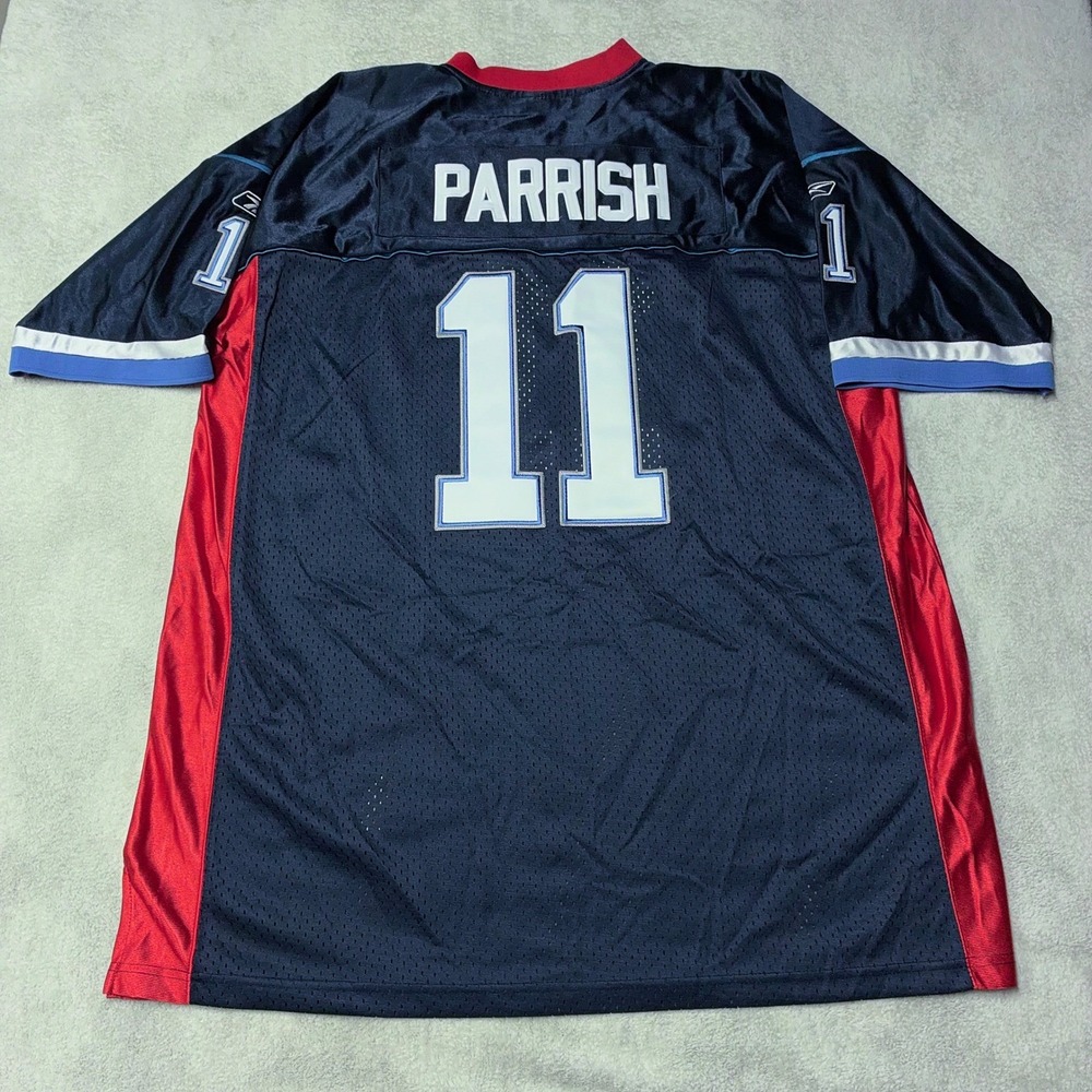 Vintage Roscoe Parrish #11 Buffalo Bills Reebok Home Jersey Navy Blue Mens 60